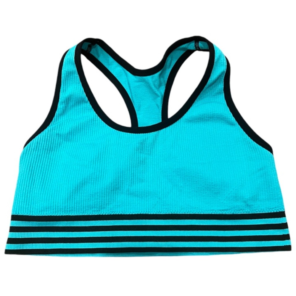 Skechers teal ribbed sports bra